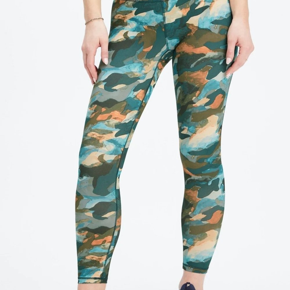 Fabletics Define PowerHold® High-Waisted 7/8 Legging Size Medium Color Multi